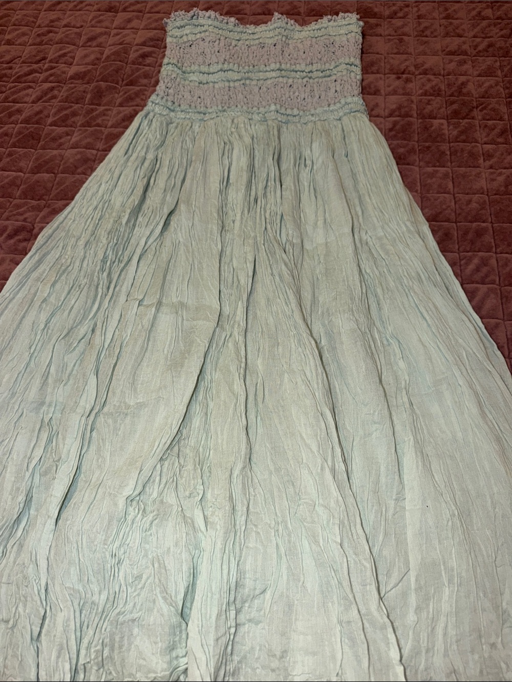 Free People Ravenna Convertible Light Blue Skirt / Dress Large - Picture 2 of 6